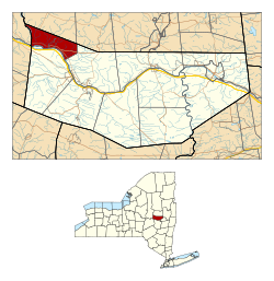 Location in Montgomery County and the state of New York.