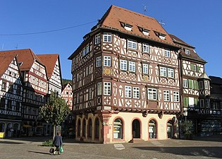 La maison Palm sur la place du marché.