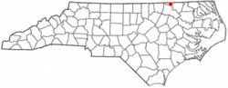 Location of Gaston, North Carolina