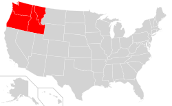 A map that shows the suggested boundaries of The Northwest Territorial Imperative in red.