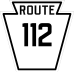 Pennsylvania Route 112 marker