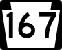 Pennsylvania Route 167 marker