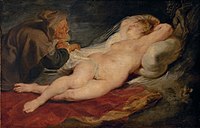 Ermit and sleeping Angelica, 1628