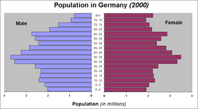 Population pyramid in 2000