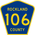 County Route 106 marker