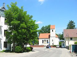 Center of Stockdorf with the Church of Saint Vitus