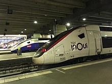 TGV inOui logo on a Euroduplex train at Paris-Montparnasse