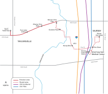 Unofficial Taylorsville-Murray-BRT Route map