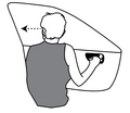Image 44The Dutch Reach - Use far hand on handle when opening to avoid dooring cyclists or injuries to exiting drivers and passengers. (from Road traffic safety)
