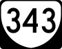 State Route 343 marker