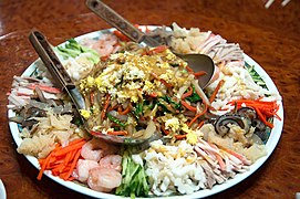Yangjangpi (seafood salad with hot mustard sauce)