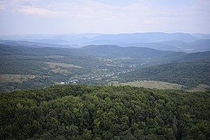 Вид на село з гори Скала