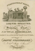 Advertisement for Lemuel Gulliver "stationer, chart and nautical bookseller" c. 1826