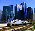 Image 30Amtrak train on the Empire Builder route departs Chicago from Union Station. (from Chicago)