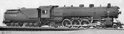 Locomotive with a normal firebox. The round top of the firebox makes attaching the boiler easier