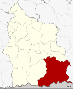 District location in Sisaket province