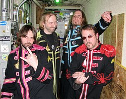 (Left to Right) Ringo Larz, Jaymz Lennfield, Kliff McBurtney, Grg Hammetson