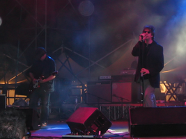 Will Sergeant (left) and Ian McCulloch (right) at the Frequenze Disturbate Festival in August 2005