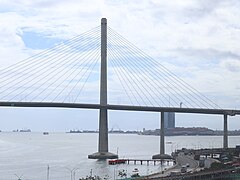 CCLEX Bridge west pylon with SRP