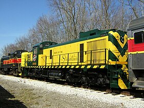 シカゴ・アンド・ノース・ウェスタン鉄道(CNW)の1689号。クヤホガ・バレー観光鉄道にて。