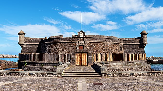 Castillo de San Juan Bautista, in the city of Santa Cruz de Tenerife in the Canary Islands of Spain, was the second most important fort in the defense of Santa Cruz de Tenerife. (created and nominated by Der Wolf im Wald)