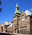Facade of Inner Sydney High School, formerly the Central Sydney Intensive English High School, and originally the Cleveland Street Model School, Cleveland Street, Surry Hills