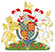 Henry's achievement as king with the old arms of France