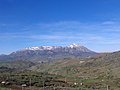 Il monte in inverno, visto da Aliminusa, nella Valle del Torto