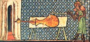Oldest known European depiction of a firearm from De Nobilitatibus Sapientii Et Prudentiis Regum by Walter de Milemete (1326).