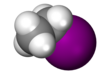 Spacefill model of ethyl iodide