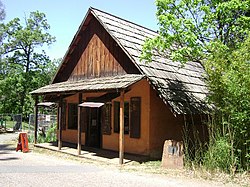 The Chew Kee Chinese Apothecary (historic rammed-earth structure) in Fiddletown