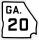 State Route 20 marker