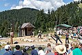 Grouse Mountain Lumberjack ax throwing competition