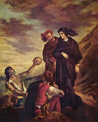 Hamlet und Horatio auf dem Friedhof, Eugène Delacroix, 1839