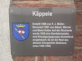 Hinweistafel am Käppele