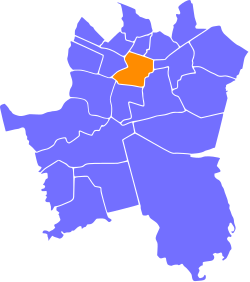 Location of Śródmieście within Katowice