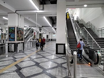 Kavi Subhash metro stationinterchange as seen from orange line Complex