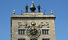 St. Mark's lions on the Krochhochhaus based on the model of the Torre dell'Orologio in Venice (2010)