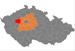 Location in the Central Bohemian Region within the Czech Republic