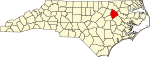 State map highlighting Edgecombe County