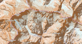 Carte topographique du massif.