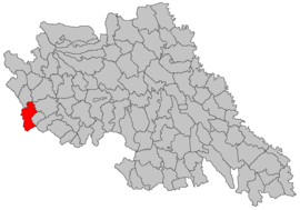 Location in Iași County