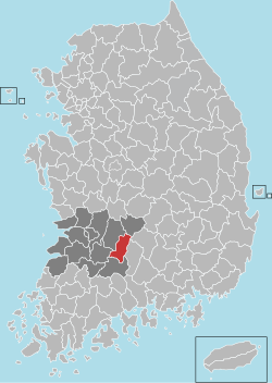 Location in South Korea