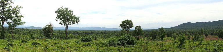 Mae Tha District, Lampang, in the western fringes of the range