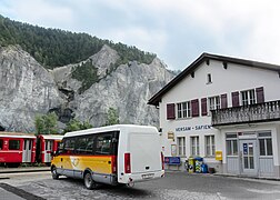 PostAuto waiting for passengers