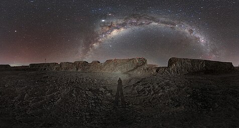 The night sky over the construction site for the Extremely Large Telescope.[76]