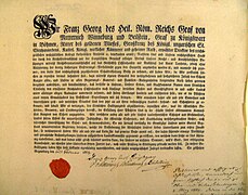 Secularisation charter, February 1803