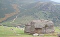 Puerto de Sejos en Cantabria (España). En primer plano los cantos de la Borrica