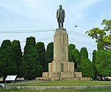 Statue of company founder Sukesaku Watanabe