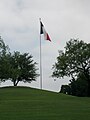 Main flagpole, on the hilltop